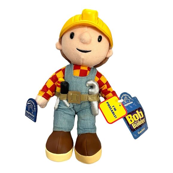 Bob The Builder Plush Doll Approx 9” Applause 2001 Vintage No 93454 - Picture 1 of 5